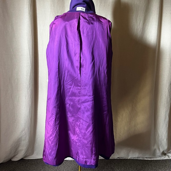 Vintage Forstmann Purple Wool Coat Womens M L Swing Long USA 43" Length - Picture 9 of 10